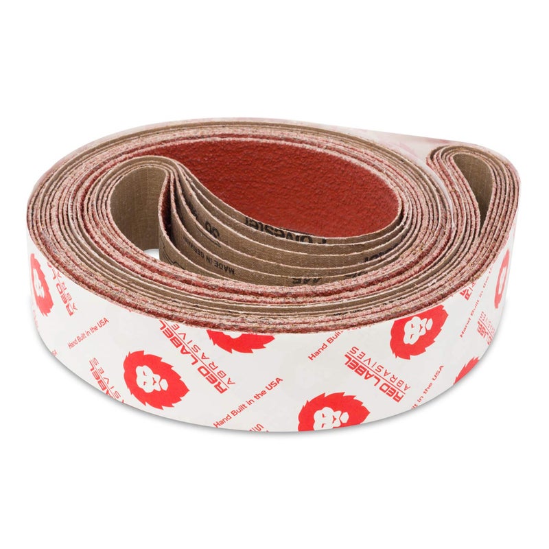 Red Label Abrasives 2 X 72 Inch 40 Grit Metal Grinding Ceramic Sanding Belts, Extra Long Life, 6 Pack - Image 1